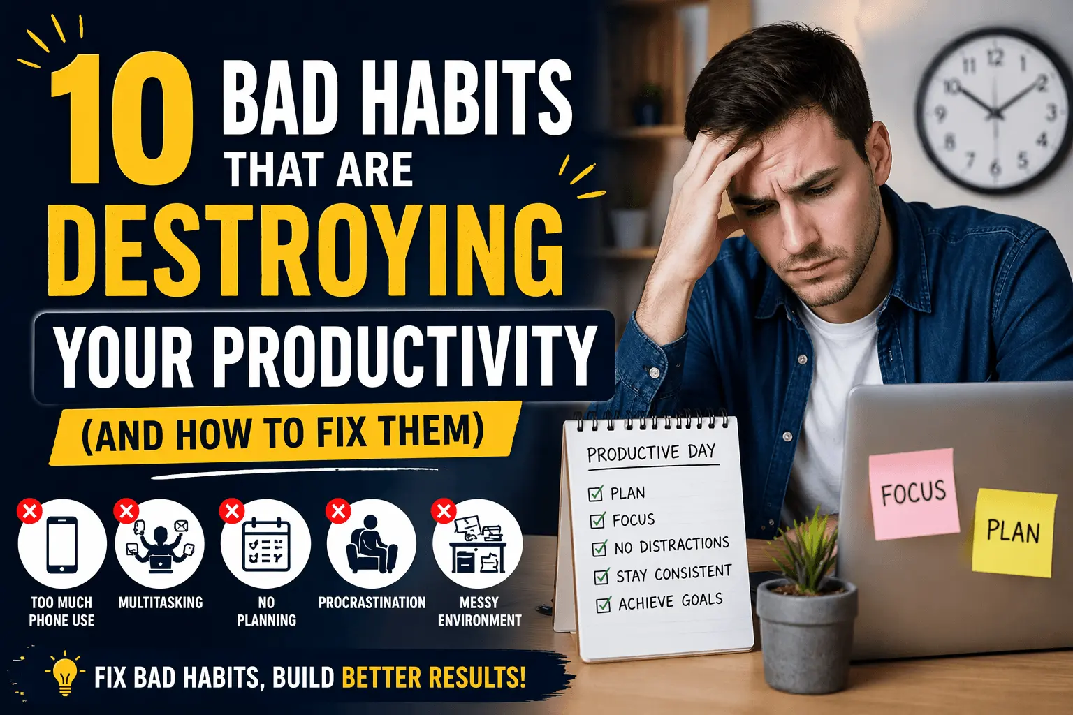 10 Bad Habits That Are Destroying Your Productivity (And How to Fix Them)