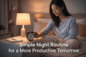 Simple night routine for better sleep and productivity