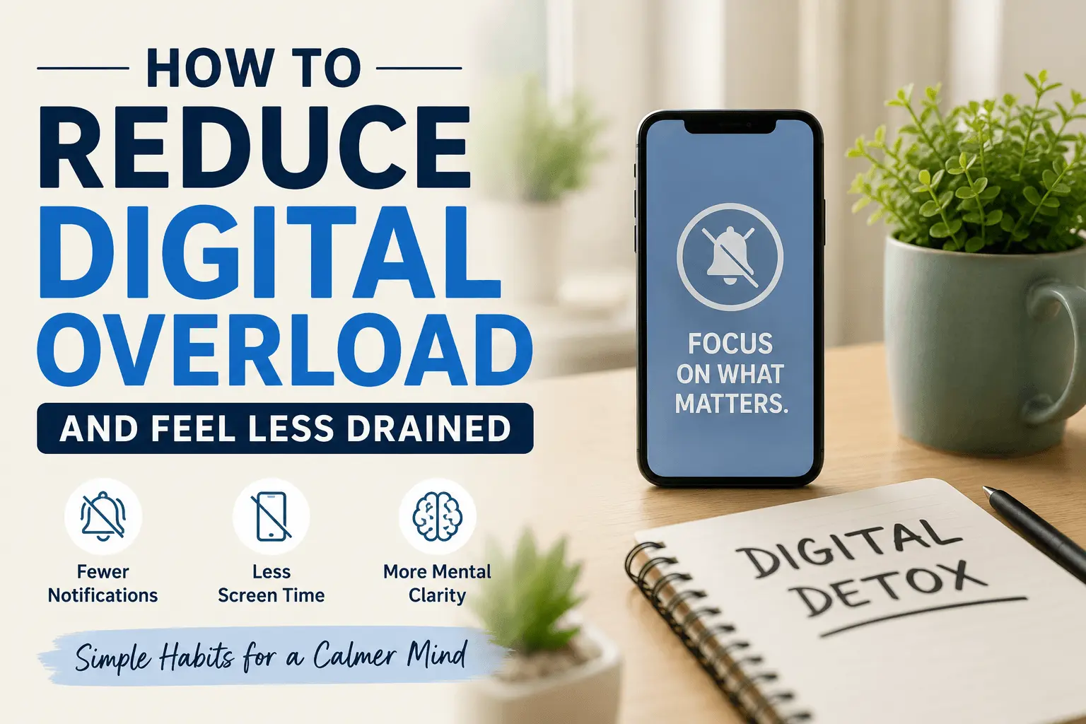 How to Reduce Digital Overload and Feel Less Drained