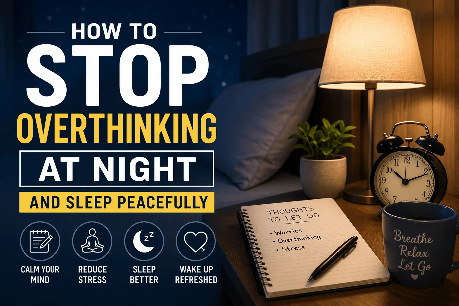 How to Stop Overthinking at Night and Sleep Peacefully