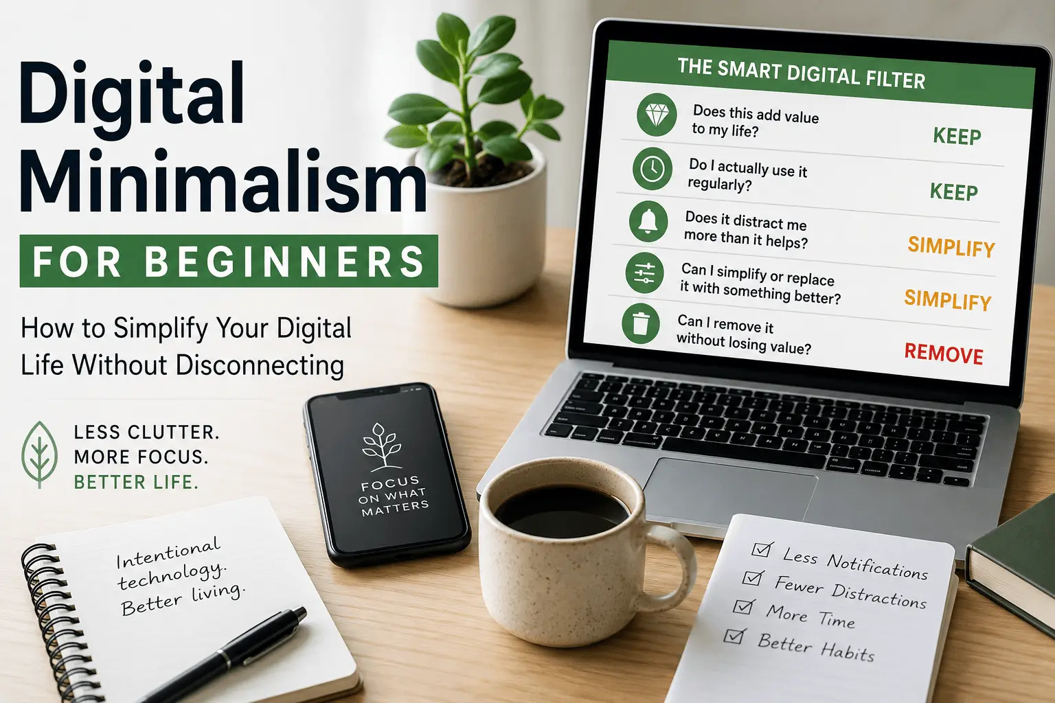 Digital Minimalism for Beginners: How to Simplify Your Digital Life Without Disconnecting